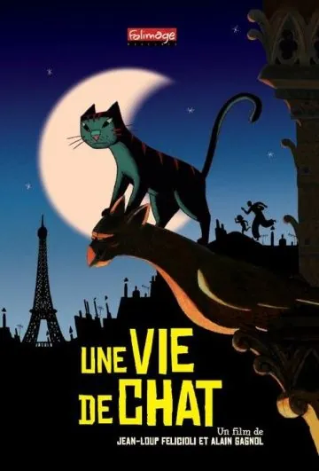 Кошачья жизнь / Une vie de chat (2010) мультфильм скачать через торрент в хорошем качестве