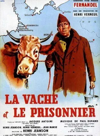 Корова и солдат / La vache et le prisonnier (1959) фильм скачать через торрент в хорошем качестве